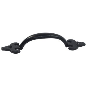 Nuvo Iron Black Antique Look Pull Handle 7" Colonial Design For Garage Shed Wood Door