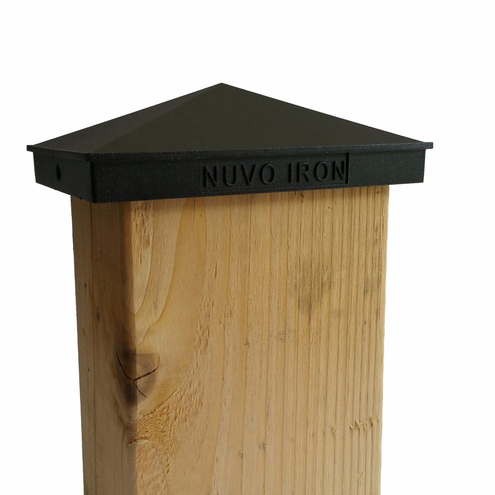Details about   Nuvo Iron Decorative Pyramid Post Cap for 3.5" x 5.5" Black 4" x 6" Posts 