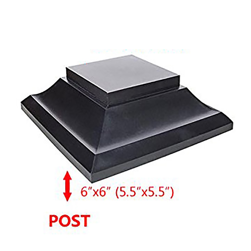 Nuvo Iron Fence Black Plastic Pyramid Post Cap, Low Prices