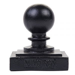 Nuvo Iron 3.5" x 3.5" Ball Post Caps (nominal 4" x 4") PCB03 - Black