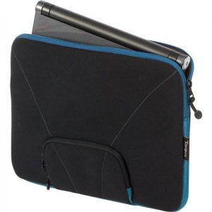 Targus Slipcase with Mini Pocket Designed for 12" Netbooks TSS121US (Black with Blue Accents)