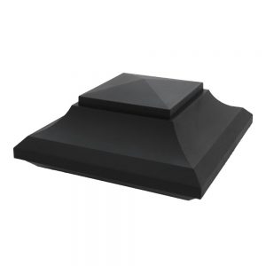 Nuvo Iron Fence Black Plastic Pyramid Post Cap/Adapter SPC23 (for 5.5" x 5.5" posts)