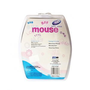 FASHION PINK MOUSE WITH CHANGING FACE PLATES
