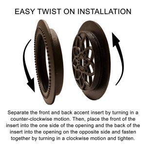 Nuvo Iron Round Single Board ACW 60SB Ornamental Medallion Gate Insert