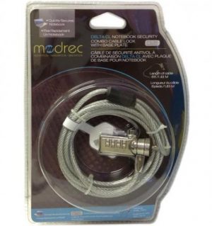 Modrec Delta CL Notebook Security Combo Cable Lock with Base Plate 6Ft