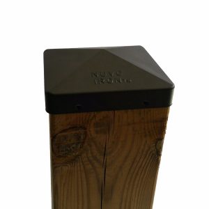 Nuvo Iron 5.5" x 5.5" Eazy Cap for 5.5" x 5.5" Posts with Rounded Corners - Black - PCP12BLK