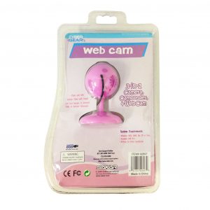Cyber Gear Pink Daisy VGA Webcam With Microphone