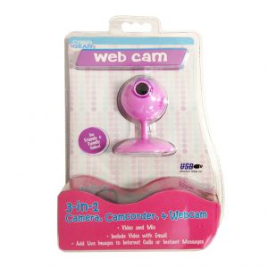 Cyber Gear Pink Daisy VGA Webcam With Microphone