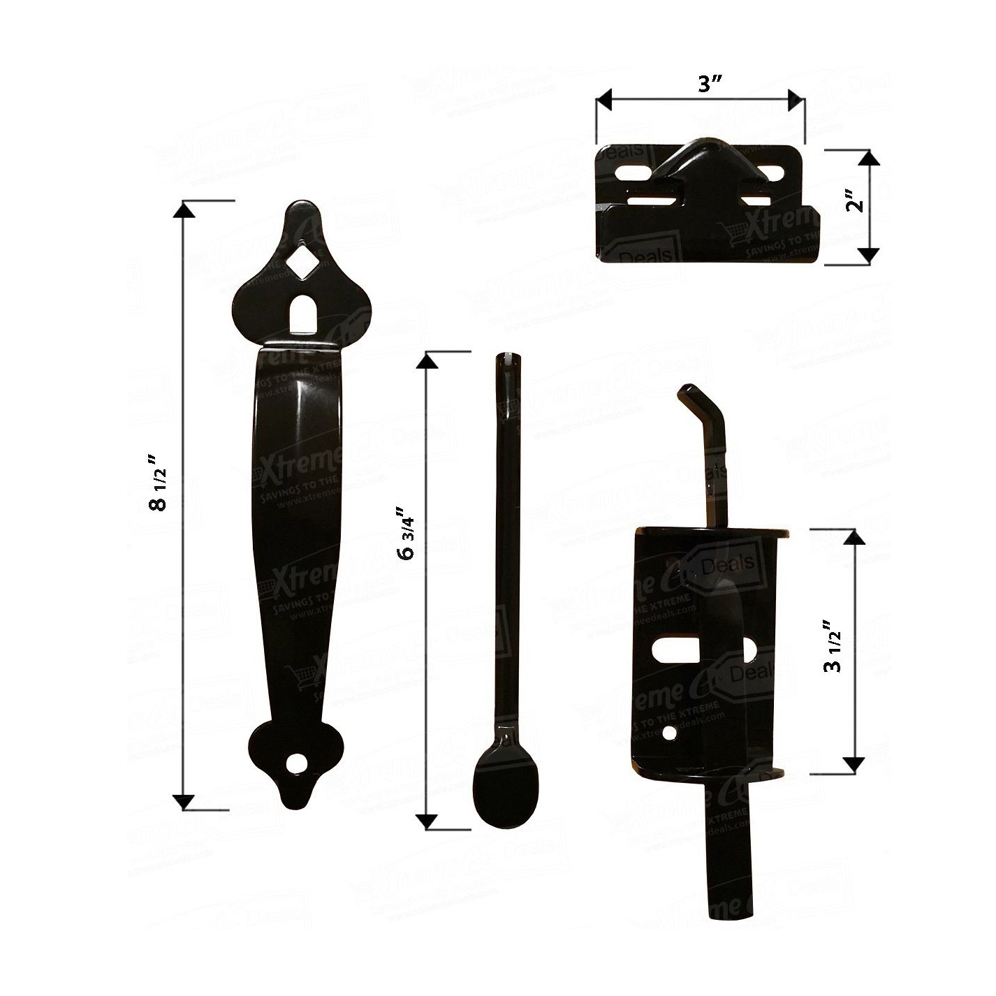 Nuvo Iron Ornamental Thumb Latch 6” (152mm) Black Part # TL6BLK ...