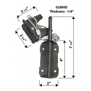 Nuvo Iron Heavy Duty Gate Latch (HD) with Cable & Ring Part # GLWHD