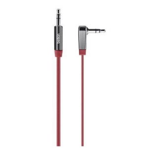 Belkin AV10128tt03-RED MIXIT Right Angle Aux / Auxilary Cable - 3 ft (Red)