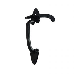 Nuvo Iron Antique Look Colonial Thumb Latch Designed for up to 2-3/8” Thick Gate - Black
