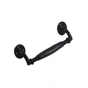 Nuvo Iron Antique Look Colonial Heavy Duty Handle Designed for Wood Doors, Gates, Sheds - Black