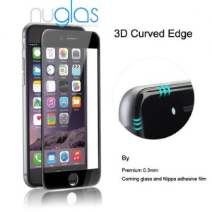 Nuglas 0.3mm 3D Tempered Glass Full Screen Protector White for iPhone 6 Plus and iPhone 6S Plus