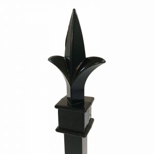 Nuvo Iron Triad Finial 5/8" x 5/8" Metal Post Cap For Metal Posts - Black