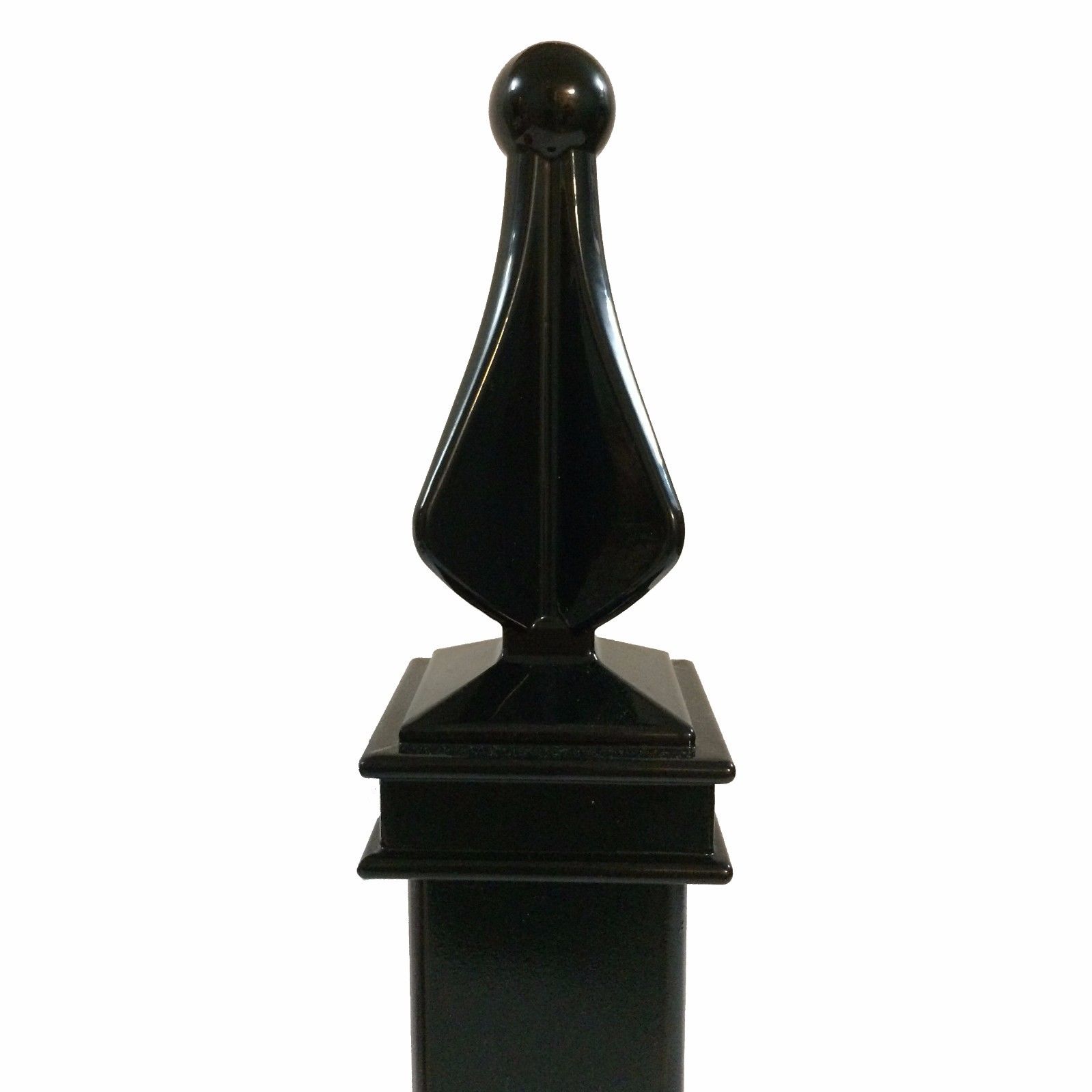 Nuvo Iron Spear 2" x 2" Post Caps For Metal Posts - Cast Aluminum Black