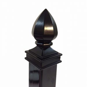Nuvo Iron 2" x 2" Decorative Pineapple Post Cap For 2" x 2" Metal Posts - Black