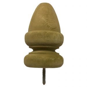 Pressure Treated Wood Acorn Top Finial For Fence and Deck Posts - Green