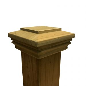 Pressure Treated Plateau Wood Post Cap for 3.5" x 3.5" Fence and Deck Posts
