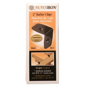 Nuvo Iron 2" Rafter Clips RC3 (1.5" x 1.95") 12pcs - Black