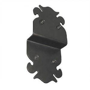 Nuvo Iron 6" Ornamental Post to Beam Supports P2B6 (5" x 9.875") 2pcs - Black