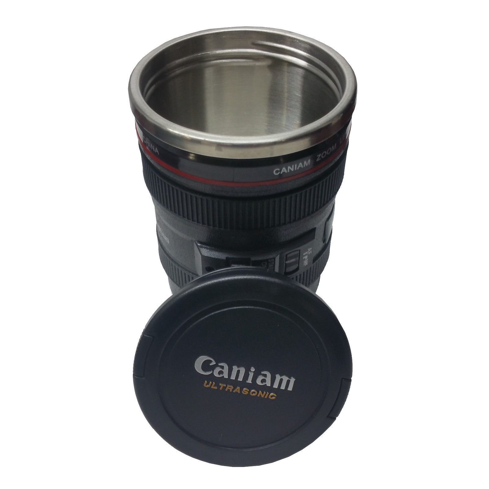 Camera Lens Stainless Steel Cup 24-105 CoffeeN#ea Travel Mug Thermos&Lens Lid T