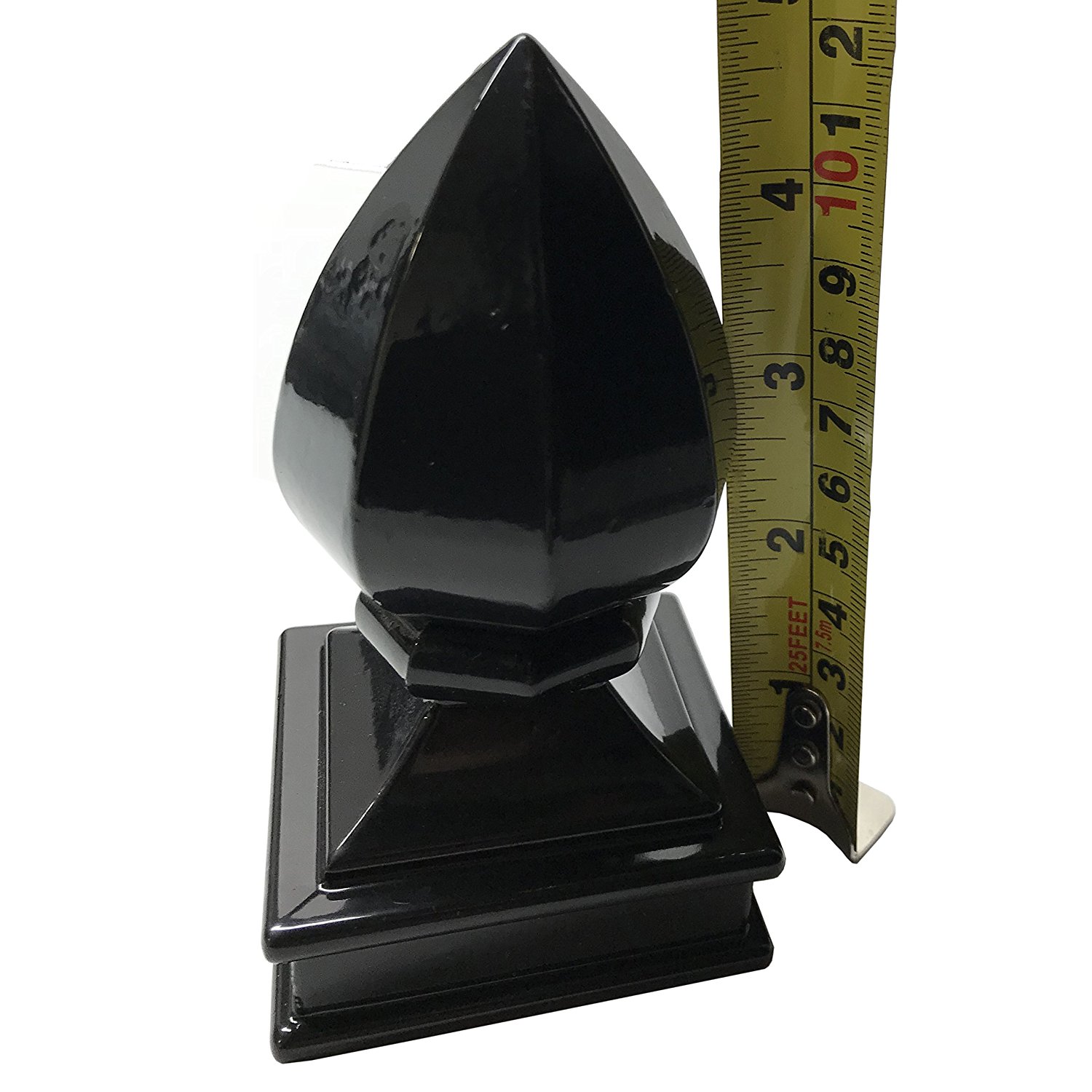 Decorex Hardware Aluminium Pineapple Post Cap for 2" x 2" Metal Posts - Pressure Fit - Black