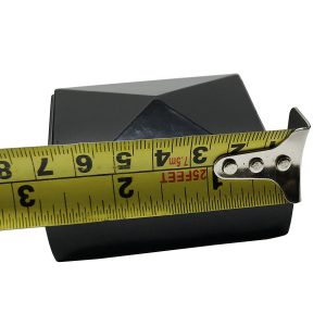 Decorex Hardware Aluminium Pyramid Post Cap for 2.5" x 2.5" Metal Posts - Pressure Fit - Black