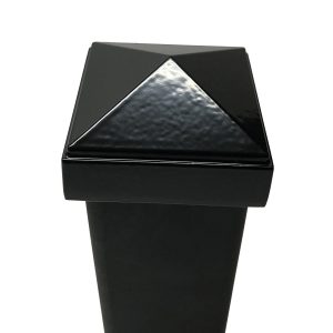 Decorex Hardware Aluminium 2 x 2 Pyramid Post Cap For Metal Posts - Pressure Fit - Black