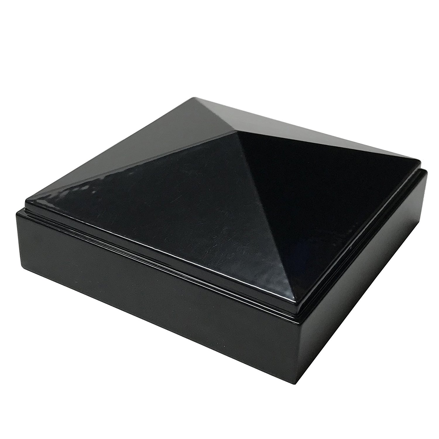 Decorex Hardware Aluminium Pyramid 3" x 3" Post Cap for 3" x 3" Metal Posts - Pressure Fit - Black
