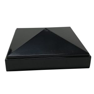 Decorex Hardware Aluminum 4" x 4" Pyramid Post Cap for 4″ x 4″ Metal Posts – Pressure Fit – Black