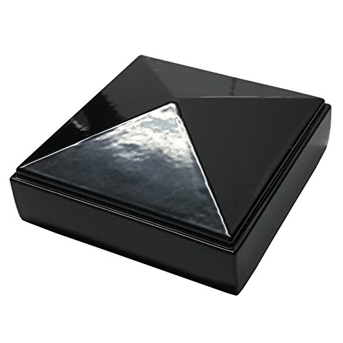 Decorex Hardware Aluminium Pyramid Post Cap for 2.5" x 2.5" Metal Posts - Pressure Fit - Black