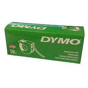 Dymo Embossing Tape, 0.25 Inches - Red Glossy (10 Pack)