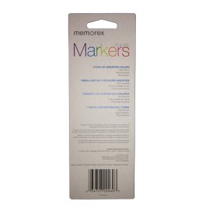 Memorex CD/DVD 4 Permanent Marker,Ink Color: Blue, Black, Green, Red (10 Pack)