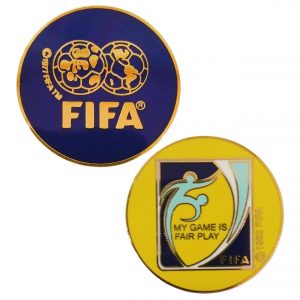Football / Soccer Referee Game Flip/Toss Coin with Plastic Sleeve NH-C-01