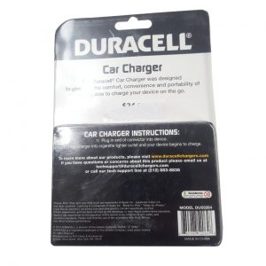 Duracell Car Charger with Built in MFI Lightning Apple Cable - DUS5264
