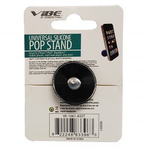 Vibe Universal Silicone Pop Stand - VE-1061-ASST - Black