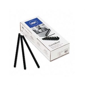 GBC Premium Matte CombBind Binding Spines, 0.375-Inch Spine Diameter, Black, 55 Sheet Capacity, 100 Spines (4090308)