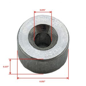 Aluminum Alloy Cable Stops 1/16" (0.076"), (100 Pack)
