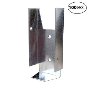 Fence Clip Bracket Hanger (100 Pack)1-9/16" W x 2-3/4" H For 2" X 4" Fence Rails