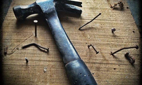 hammer nails and wood