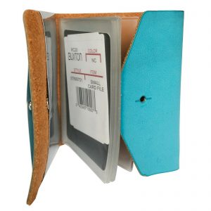 Buxton Pocket Business Card File - 24 Card Slots - Blue