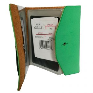 Buxton Pocket Business Card File - 24 Card Slots - Green
