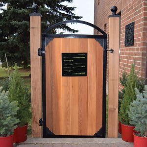 Nuvo Iron 11" Branch Style Insert Powder Coated Black for Wood Composite & Vinyl Fencing, Gates, Dual Sided (2pcs) - ACW75