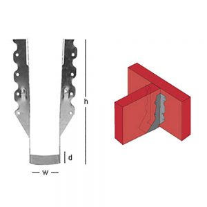 Joist Hanger for 2" x 10" Nominal Lumber - 18G Steel G185 Triple Zinc Galvanized #460-3