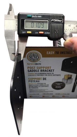 Post Support Saddle Bracket Holder for 5.5"x5.5" Posts, Galvanized Steel Powder Coated Black - DSB6