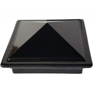 Decorex Hardware black 2" x 2" Aluminium Pyramid Post Cap for Metal Posts - Pressure Fit (DHPPC20F)