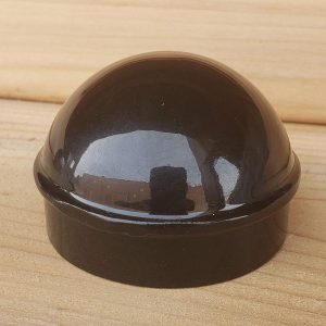 1 7/8" Aluminum Chain Link Fence Round Style Main Post Cap - Powder Coated Black