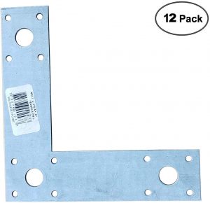 L Strap 6" Beam to Post Connection Support, Galvanized #247 (12 Pack)