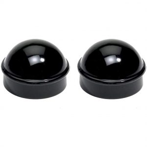 1 7/8" Aluminum Chain Link Fence Round Style Main Post Cap - Powder Coated Black (2 Pack)